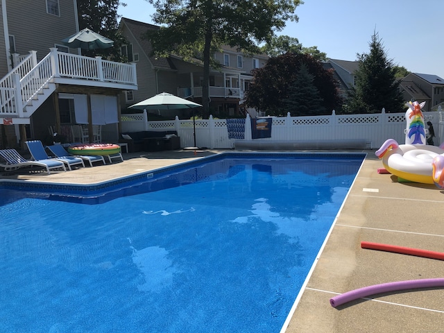 view of pool with a patio area