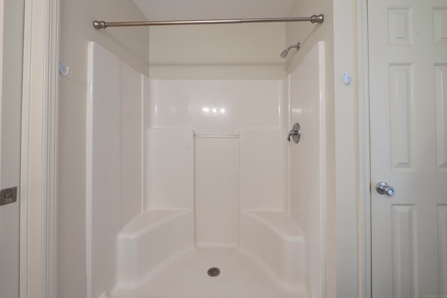 bathroom with a shower