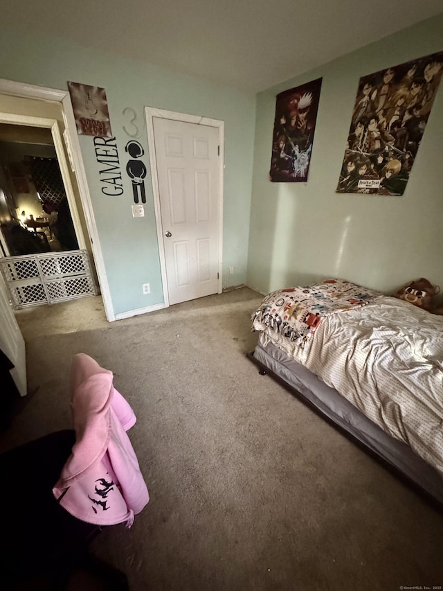 view of carpeted bedroom