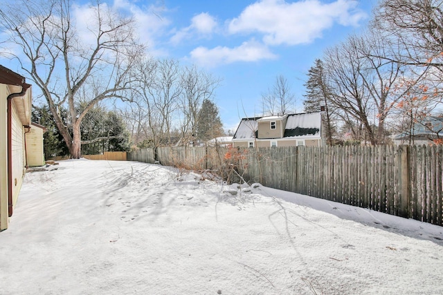 view of snowy yard