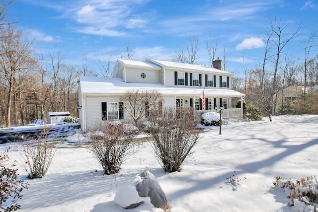 view of front of property with a porch