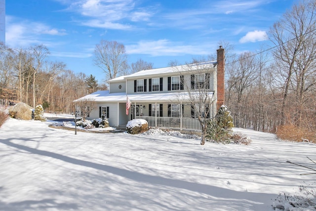 view of front of home with a porch