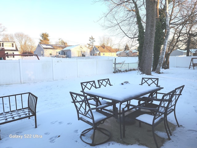 view of snowy yard