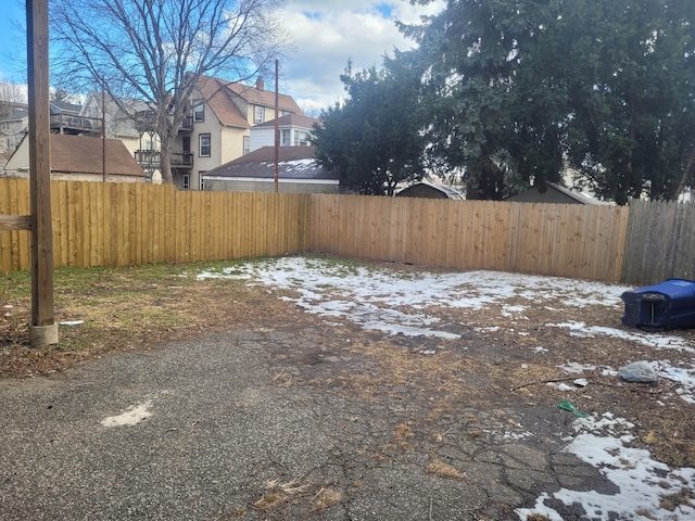 view of snowy yard