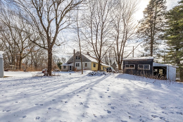 view of snowy yard