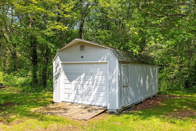 108 Fall Mountain Rd, Bristol, CT 06010 - garage with a storage unit