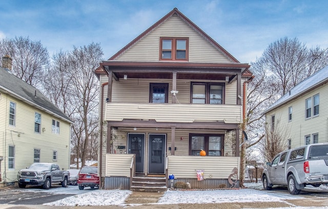 front of property featuring a porch