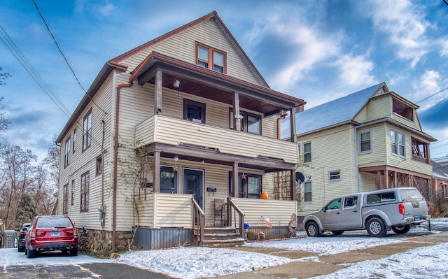 front of property with a porch