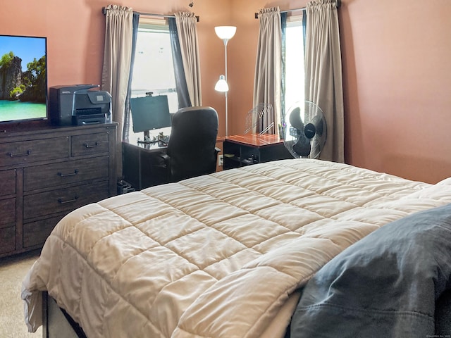 view of carpeted bedroom