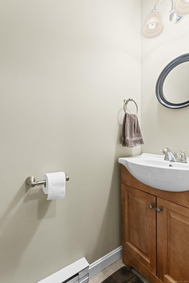 bathroom featuring vanity and tile patterned floors