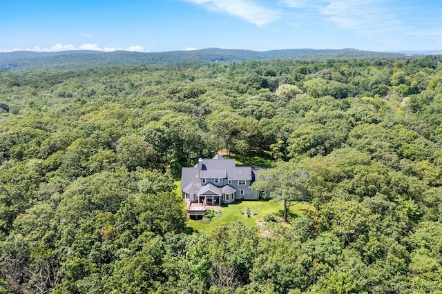 bird's eye view featuring a mountain view