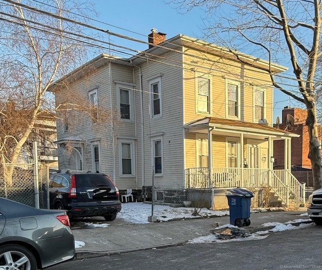 view of front of home with a porch