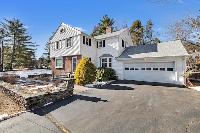 view of property featuring a garage