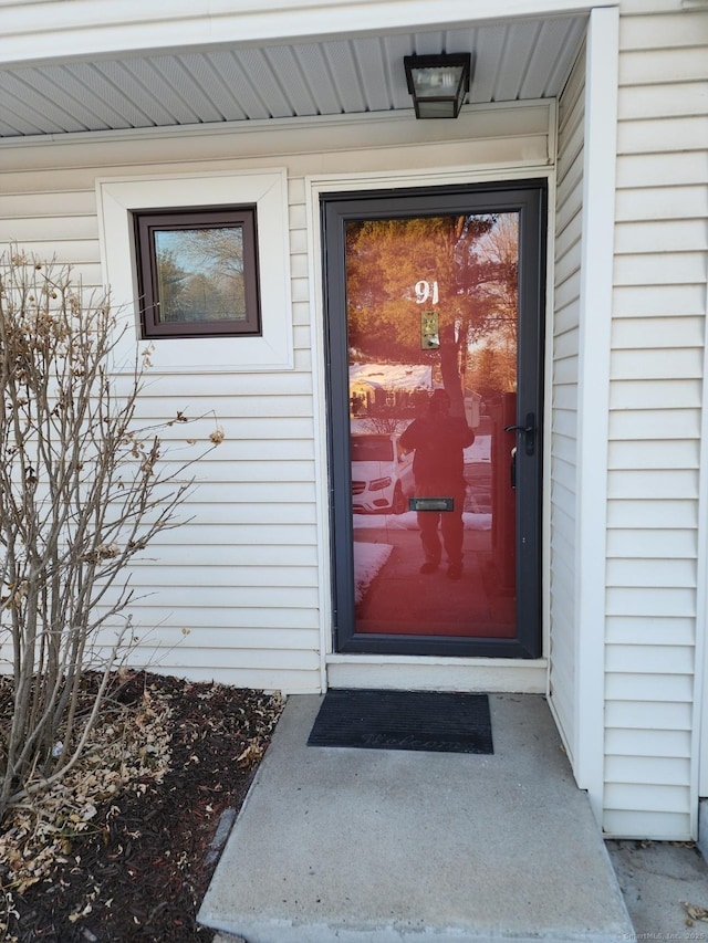 view of doorway to property