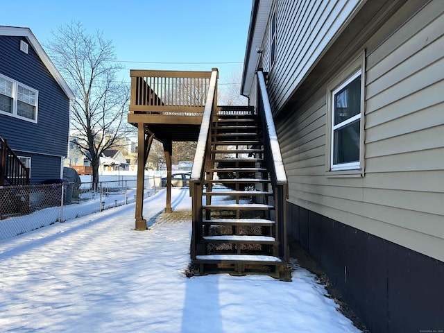 exterior space with a deck