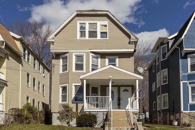 front of property featuring a porch