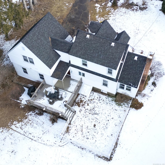 view of snowy aerial view