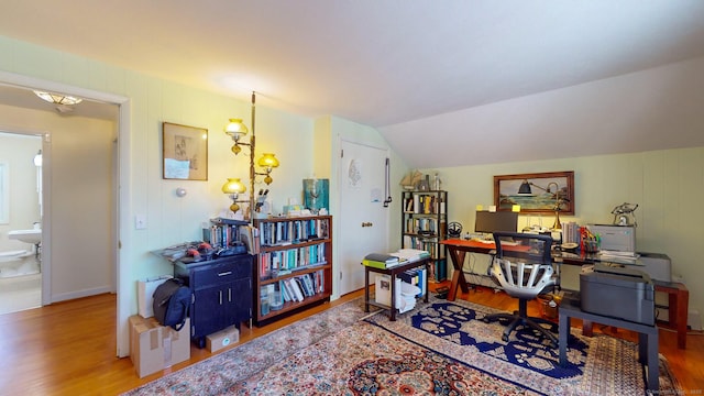 4 Alpine Dr, South Windsor, CT 06074 - office space with lofted ceiling and wood finished floors