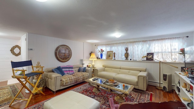 4 Alpine Dr, South Windsor, CT 06074 - living area featuring wood finished floors, a baseboard heating unit, and a healthy amount of sunlight