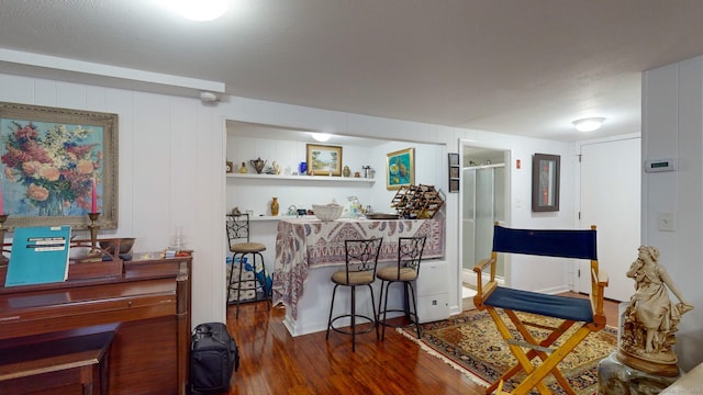 interior space featuring dark wood-type flooring