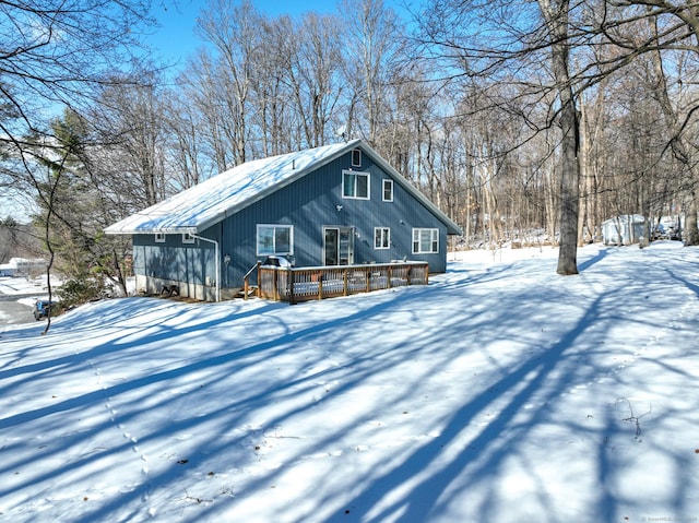 exterior space featuring a deck