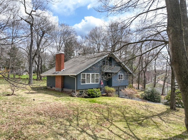4 Alpine Dr, South Windsor, CT 06074 - exterior space featuring a front yard and a chimney