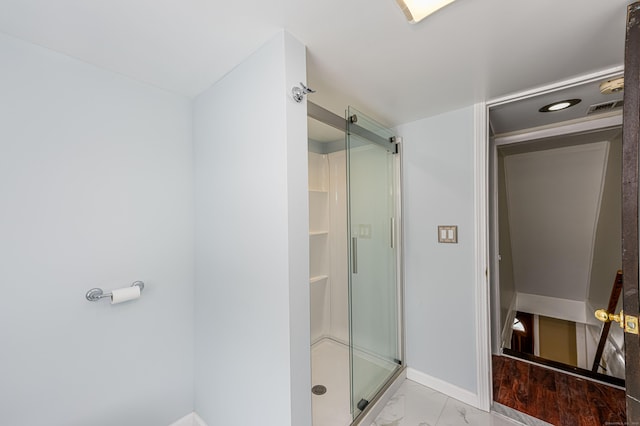 bathroom with walk in shower