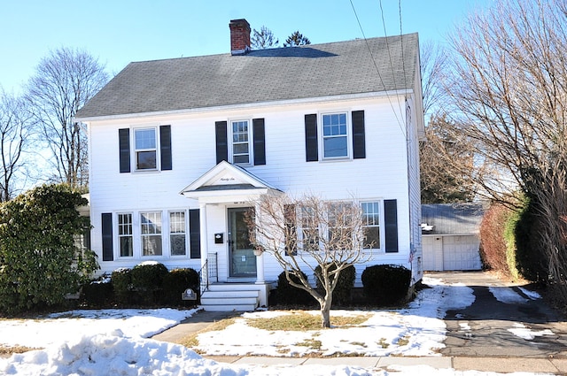 colonial house with a garage