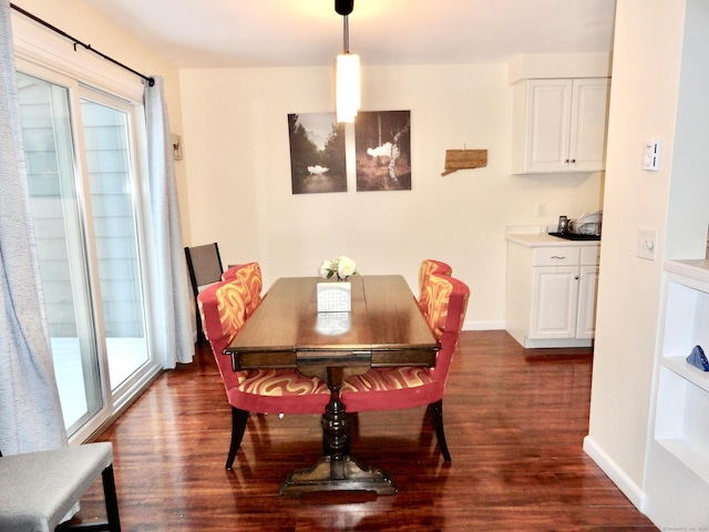 dining room featuring dark hardwood / wood-style floors