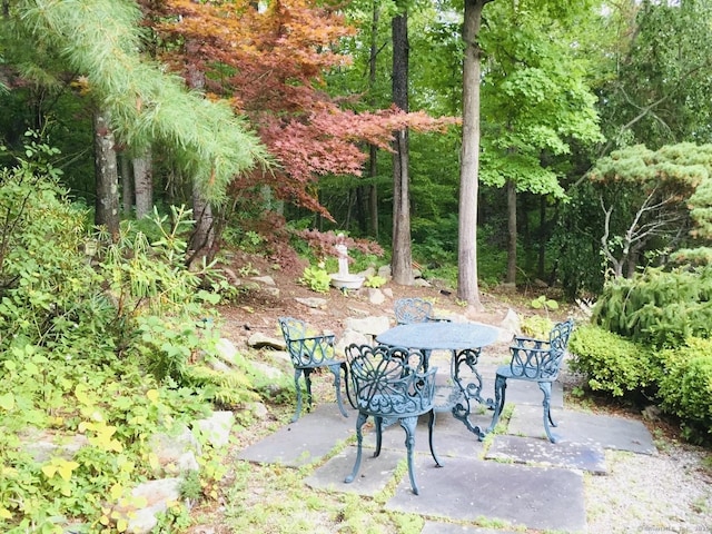 view of home's community featuring a patio area