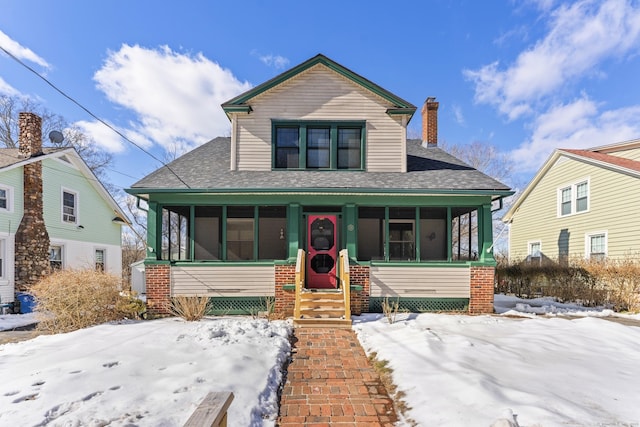 view of bungalow-style home