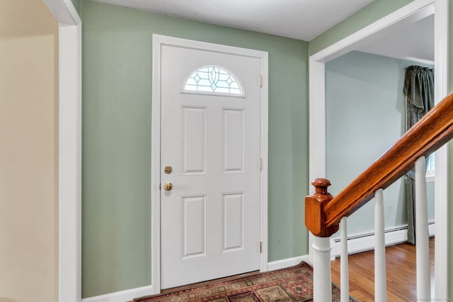 foyer with hardwood / wood-style floors