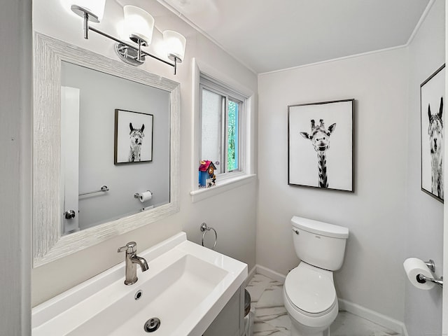 bathroom with sink and toilet