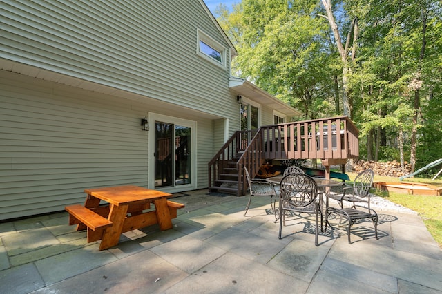 view of patio / terrace with a deck