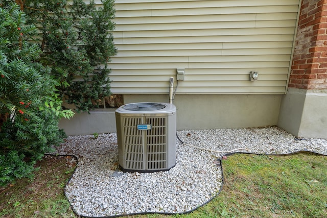 exterior details featuring central AC unit