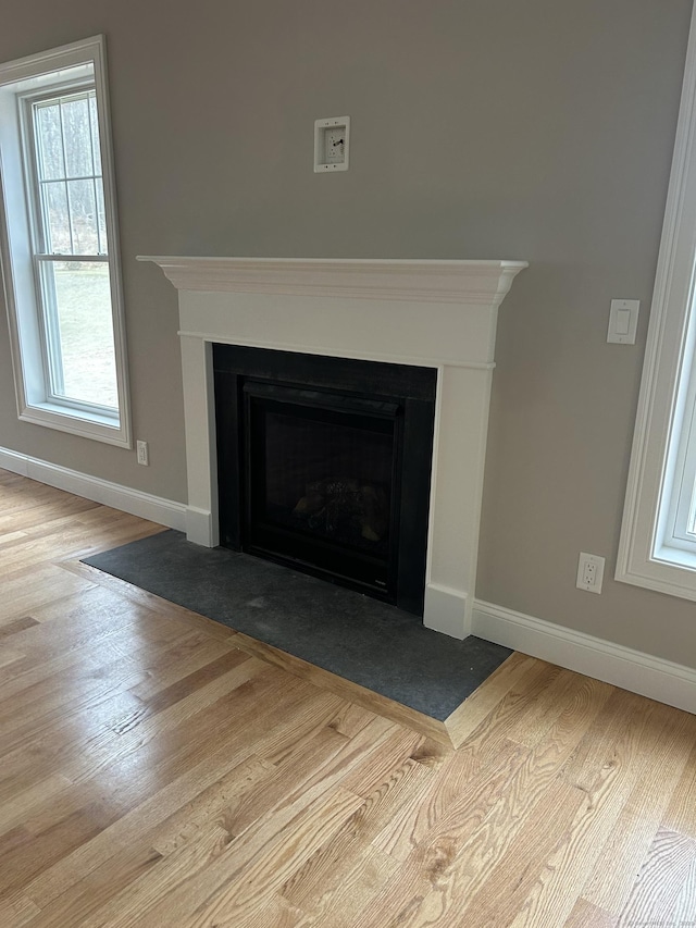 details with hardwood / wood-style floors