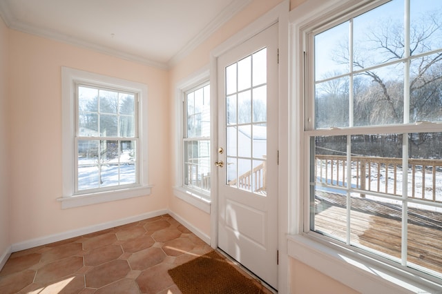 doorway with ornamental molding