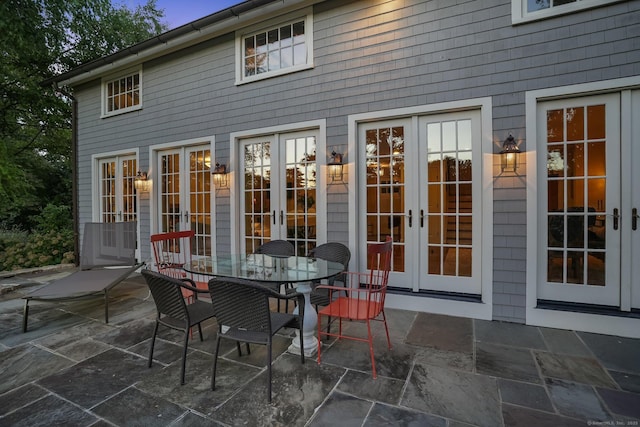 view of patio featuring french doors