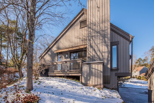 exterior space with a wooden deck