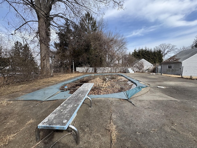 exterior space with fence