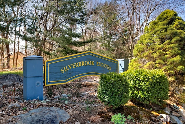 view of community sign