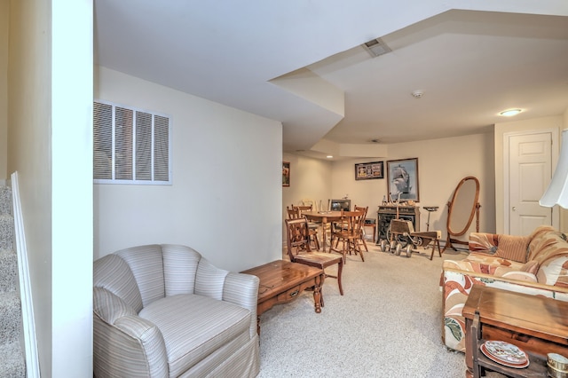 view of carpeted living room