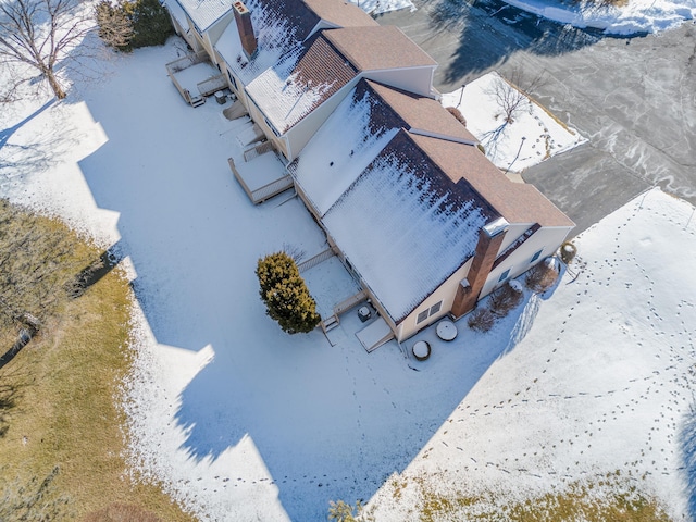 view of snowy aerial view