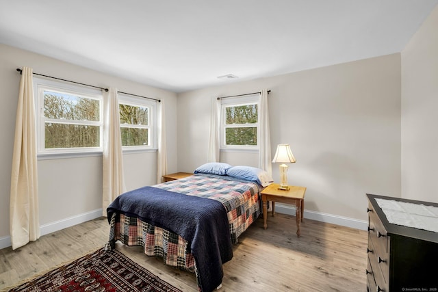 bedroom featuring light hardwood / wood-style flooring