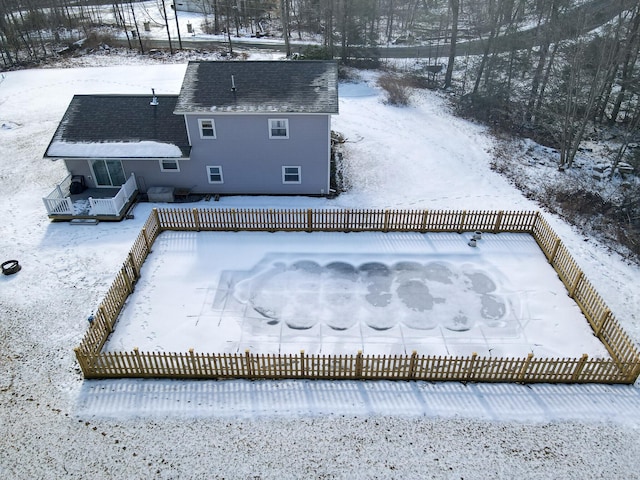 view of snowy aerial view