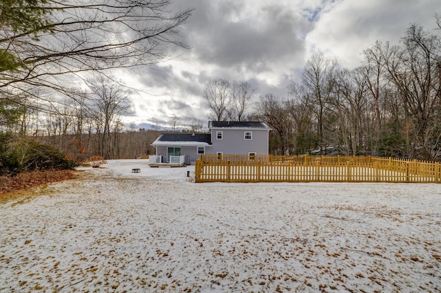 view of snowy yard