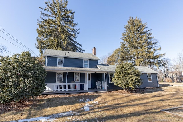 view of front of property with a porch