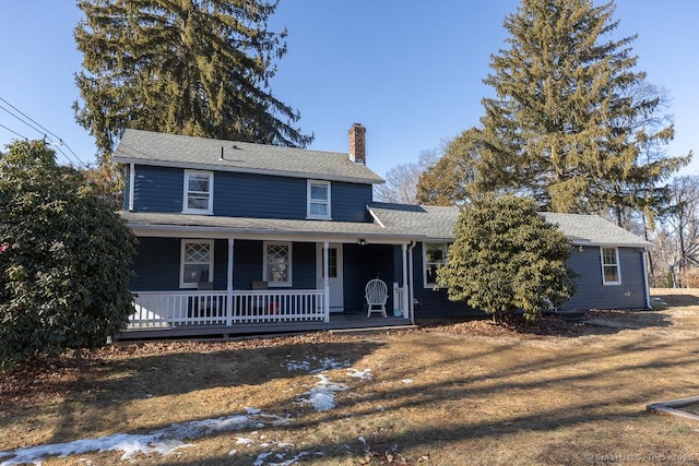 view of front of property with a porch