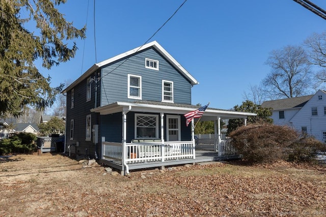 view of front of property with a porch