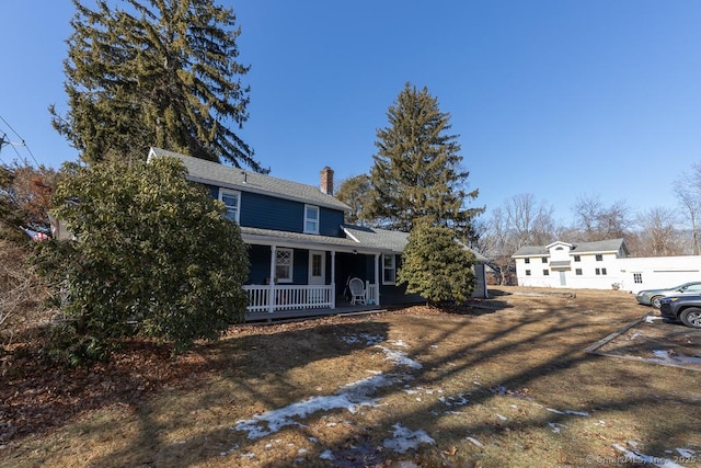 view of front facade with covered porch